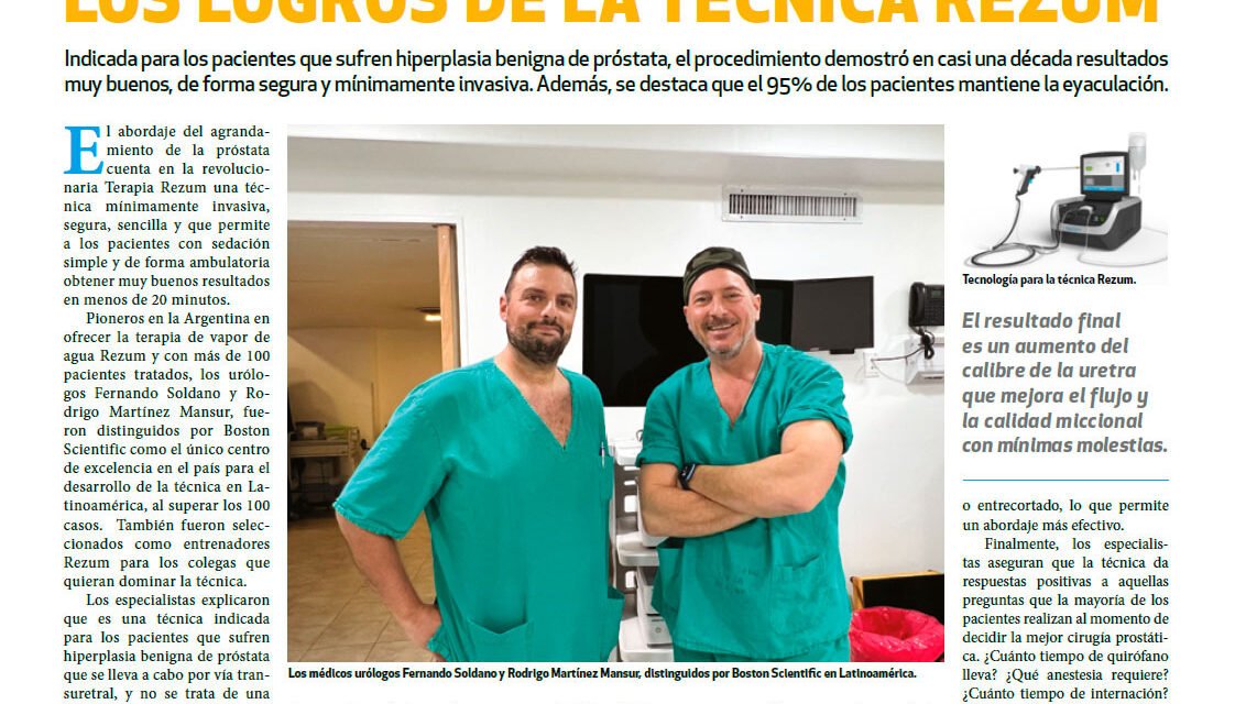 Los urólogos Fernando Soldano y Rodrigo Martínez Mansur distinguidos por Boston Scientific